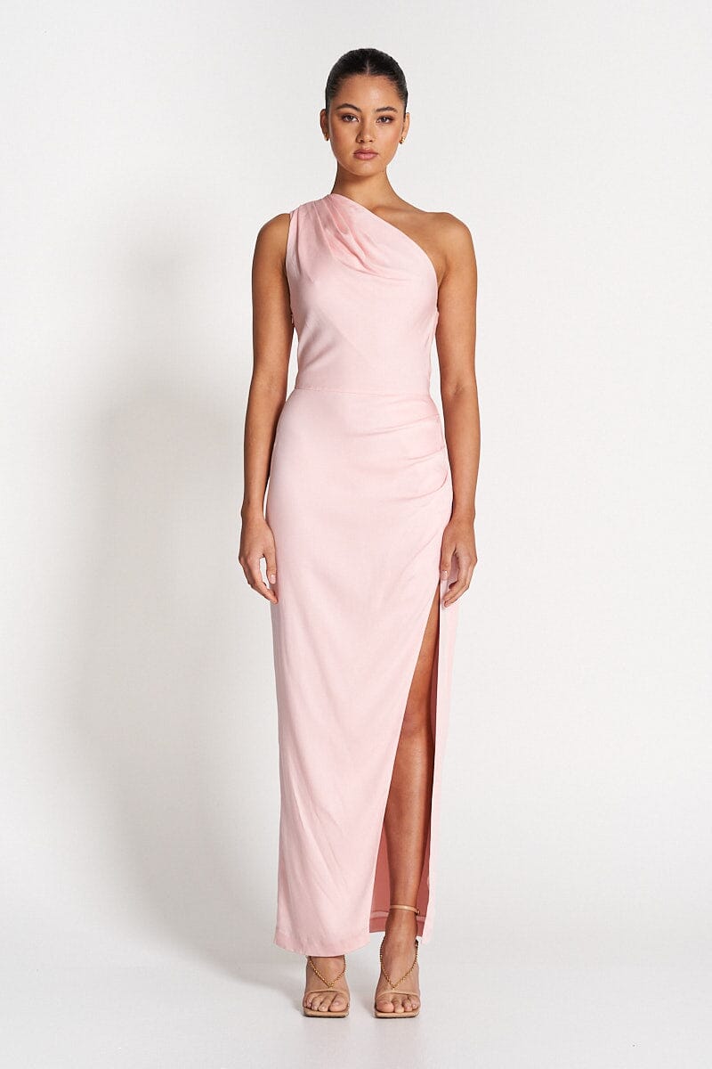 Pink Embellished Silk Gown Dress for women - Raswa - 4144277